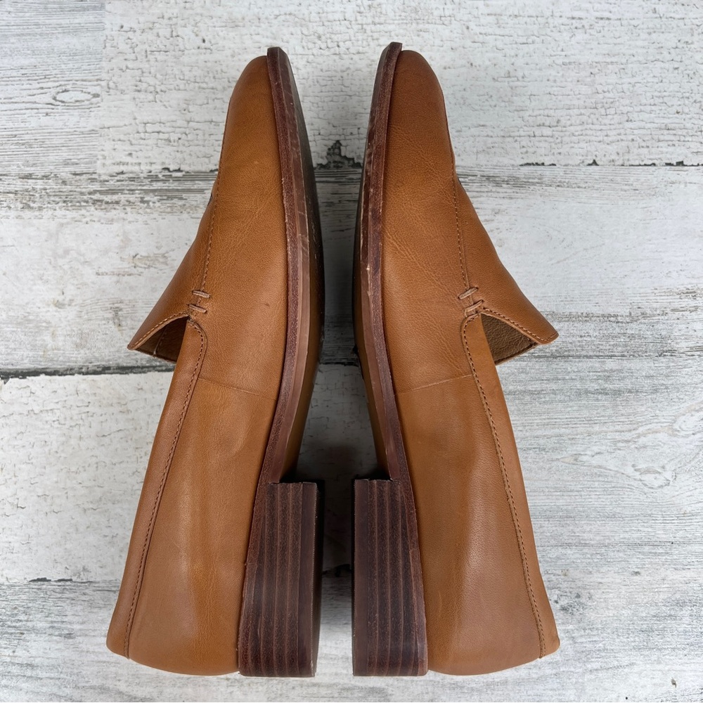 Madewell Brown Leather Loafers with Horse Design Shoes Size 9 - Picture 11 of 13